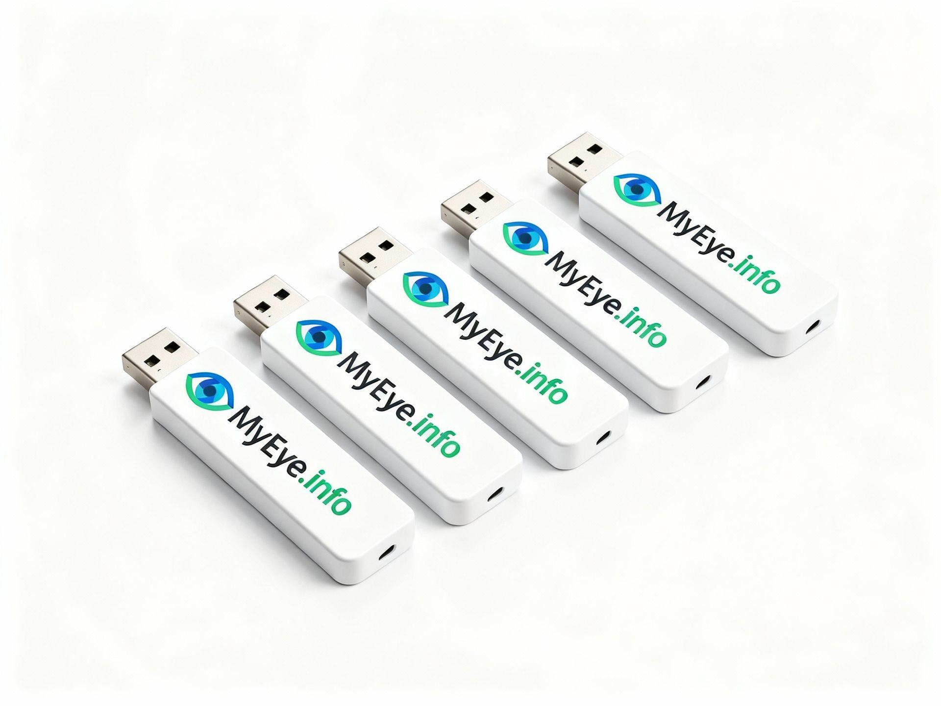 Five USB drives with a Windows MyEye.info program 