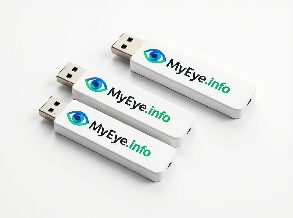 Three USB drives with a downloadable MyEye.info program 